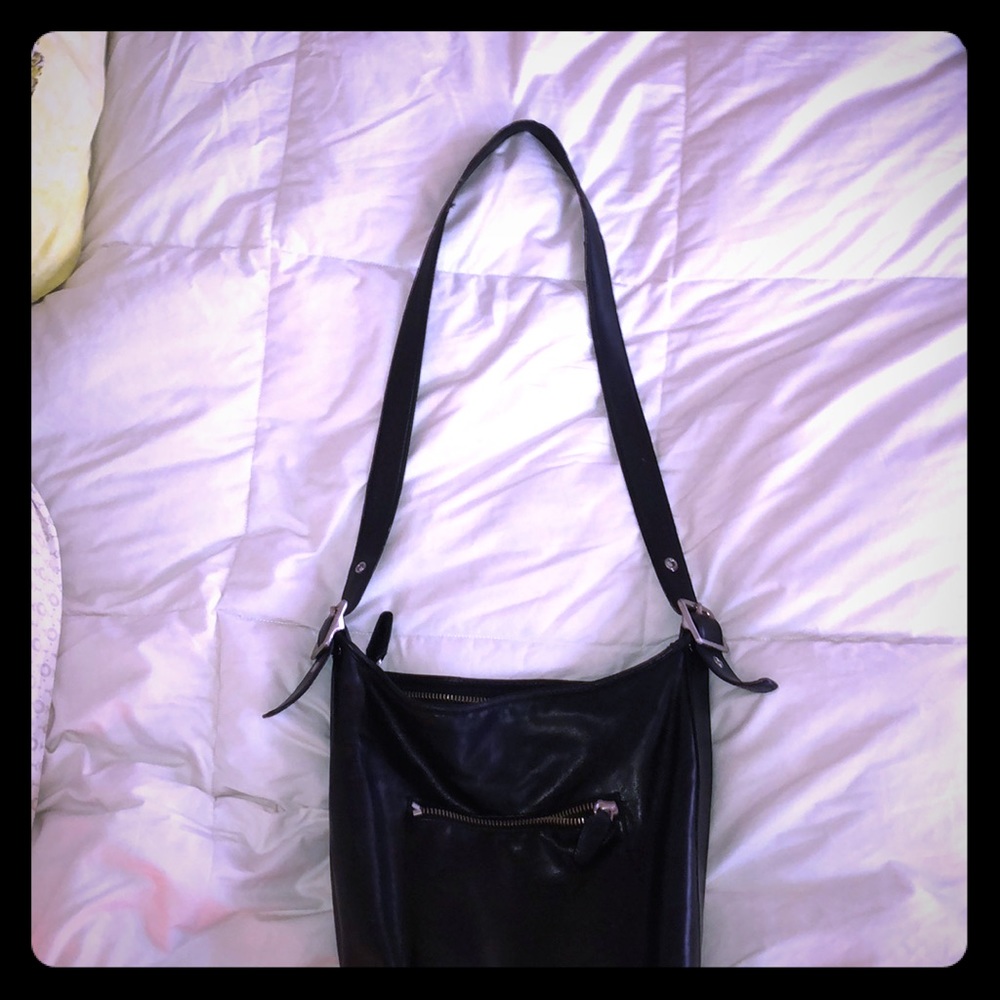 Large black shoulder bag